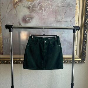 Blank NYC Dark Green Corduroy Mini Skirt